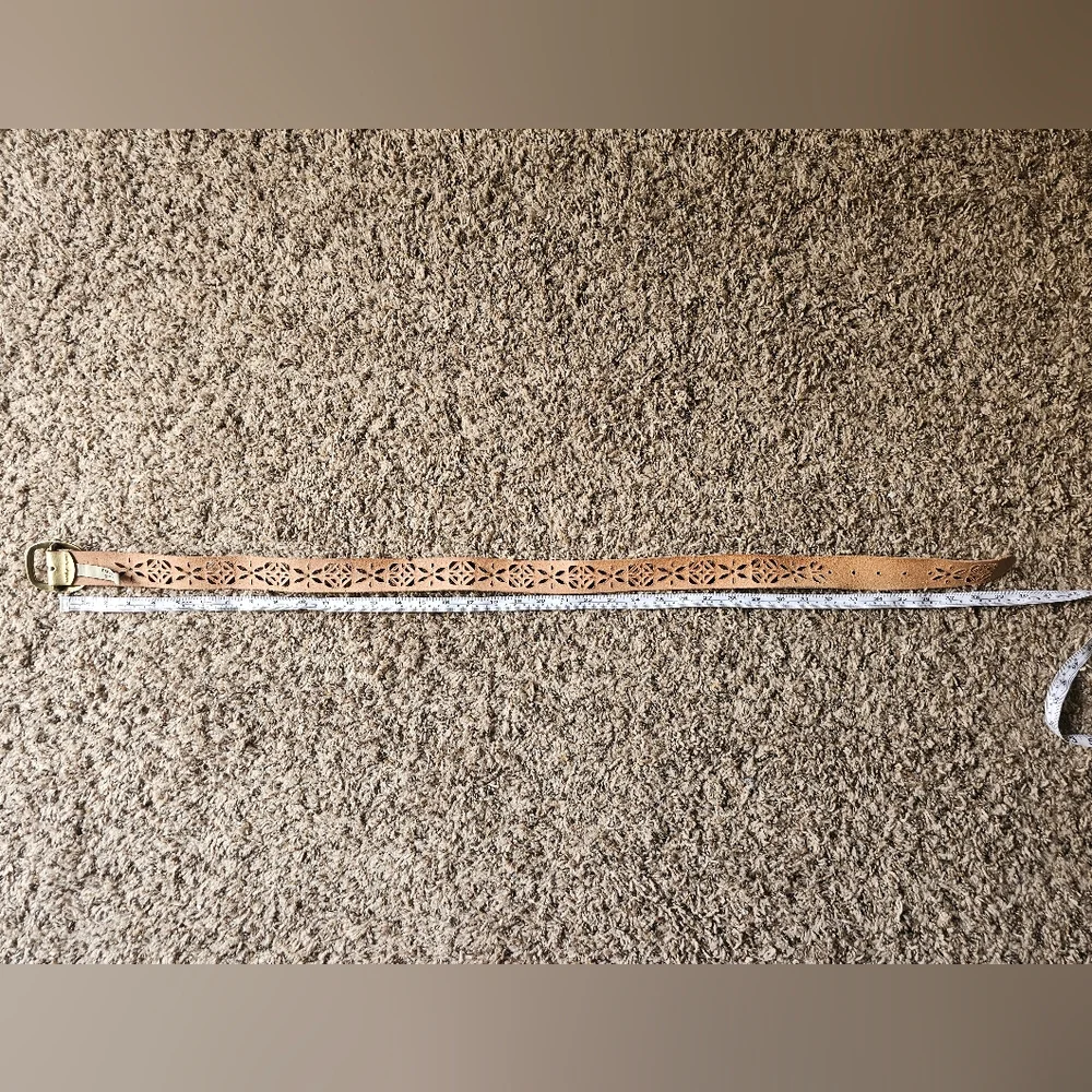 Fossil leather floral golden bohemian chic‎ belt